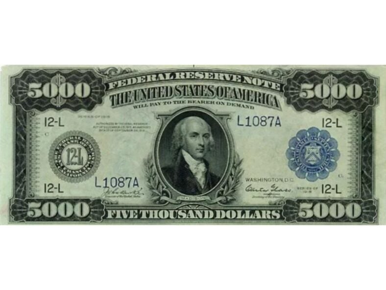 5000 Bill Public Domain