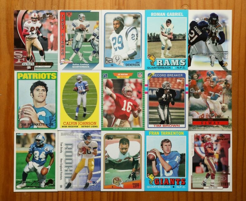 old nfl trading cards