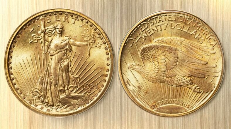 1921 Double Eagle MS66 PCGS