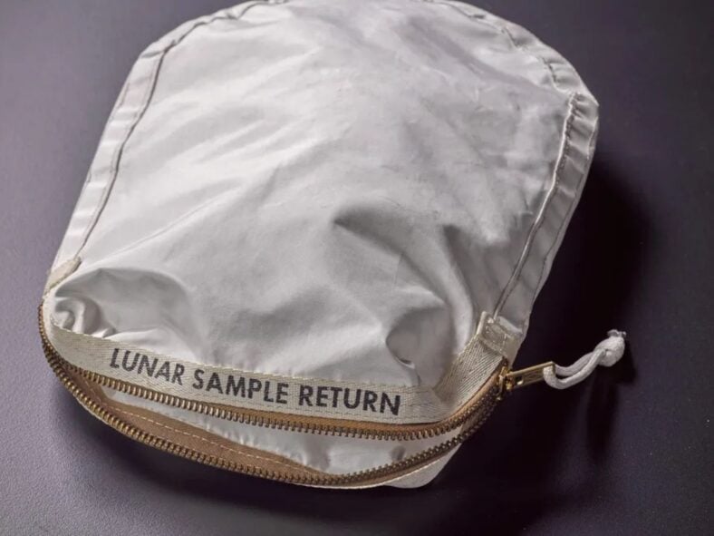 Apollo 11 moon Rock Bag, Smithsonian