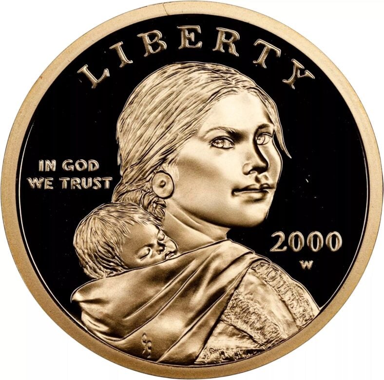 Judd-2190 Pattern 2000-W Sacagawea gold dollar